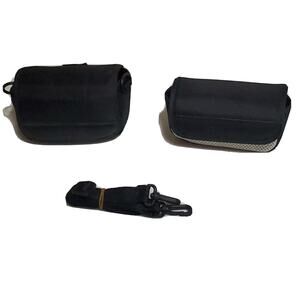 Lot Of 2 Mini Digital Video Camera bags/Cases With Shoulder Strap And Belt Loop